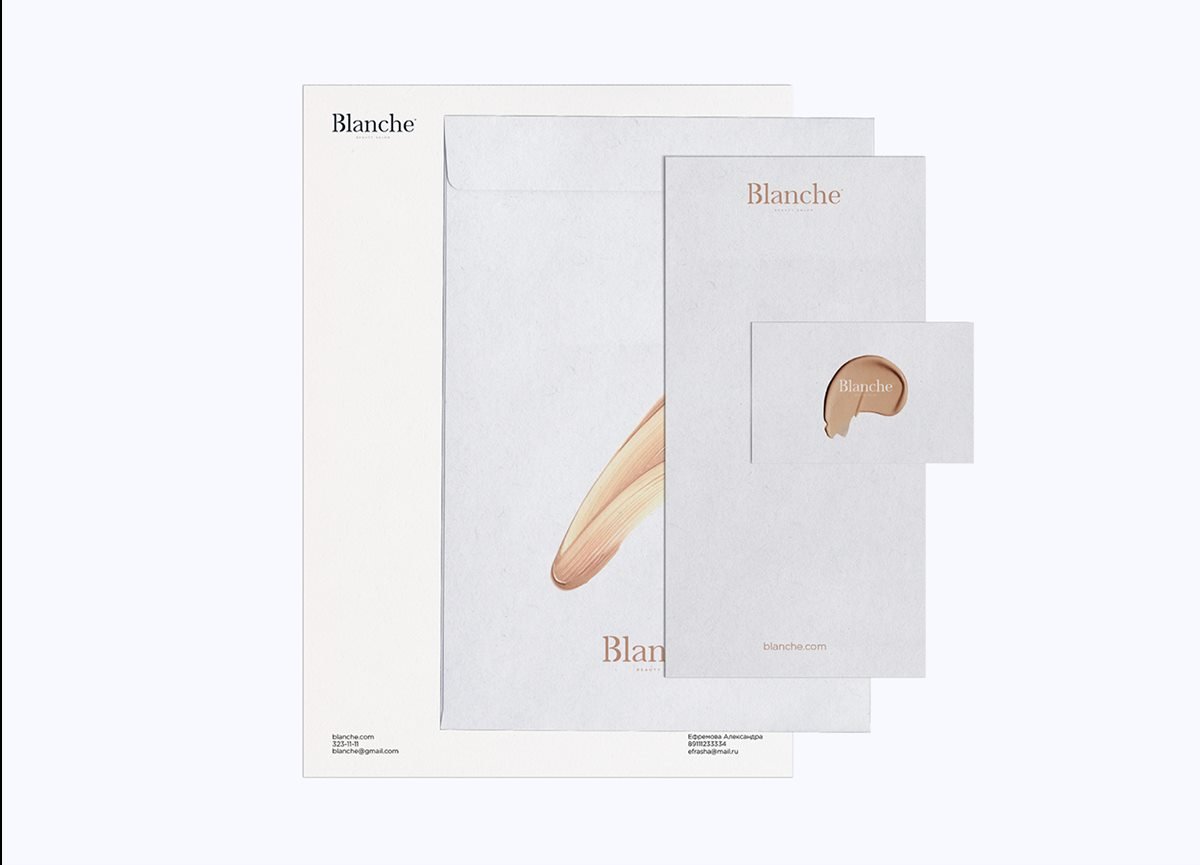 BLANCHE女性時尚用品品牌設計  信封設計