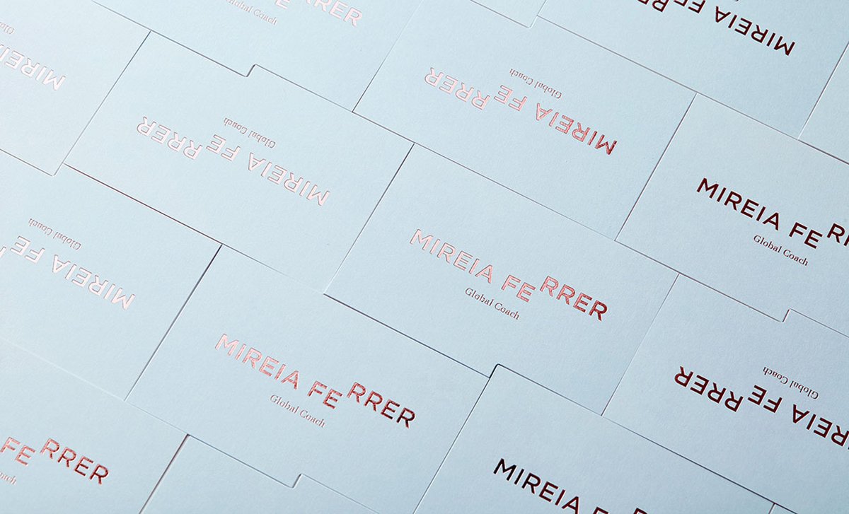 Mireia Ferrer全球教練平臺VI設(shè)計  名片設(shè)計