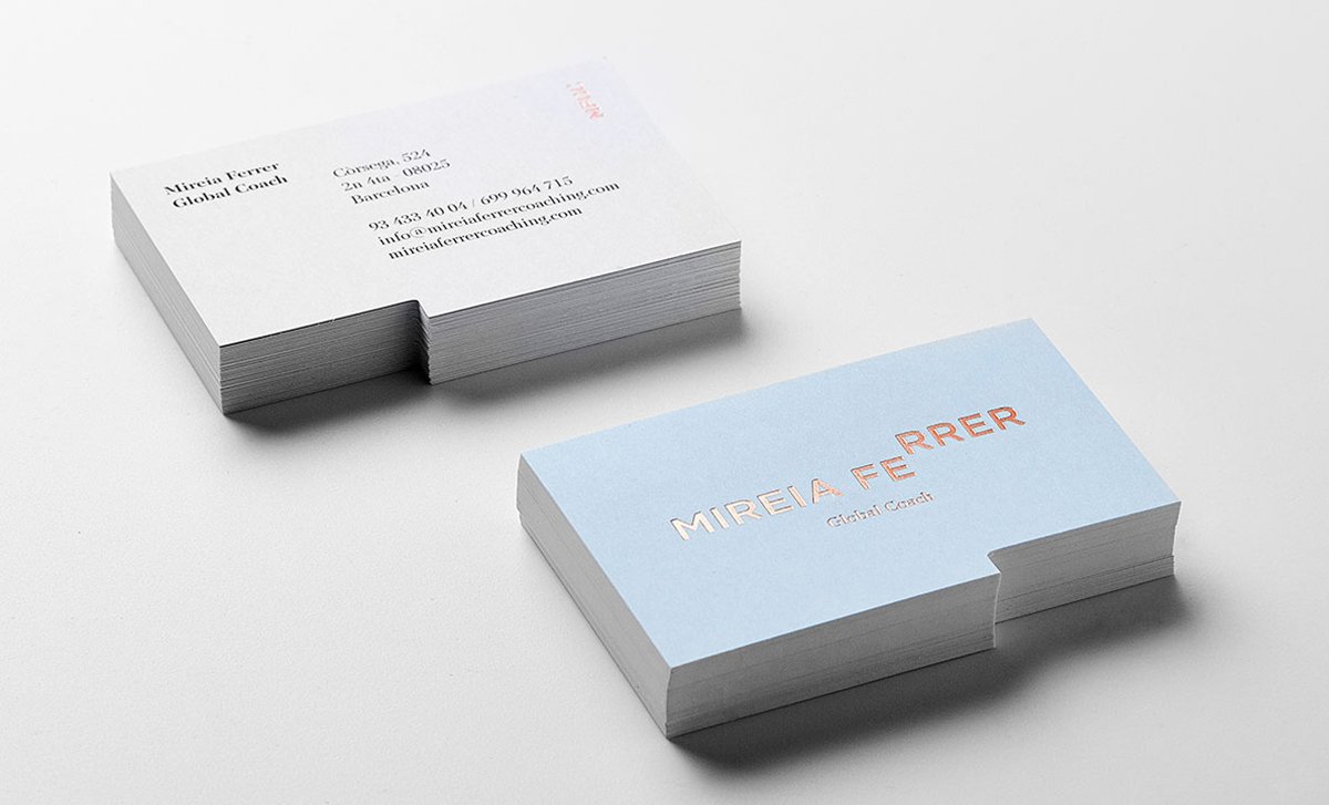 Mireia Ferrer全球教練平臺VI設(shè)計　　名片設(shè)計
