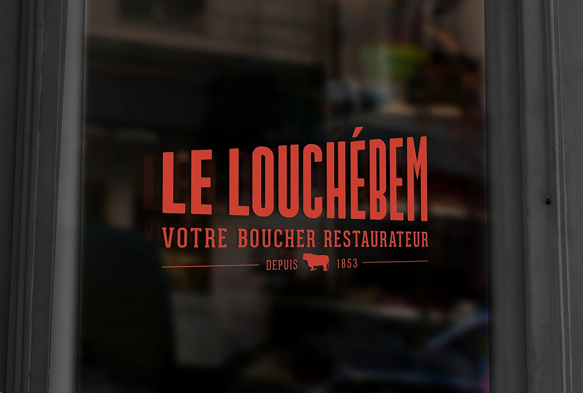 深圳品牌設(shè)計  深圳品牌策劃  Louchebem巴黎牛肉批發(fā)品牌形象設(shè)計  標志應(yīng)用