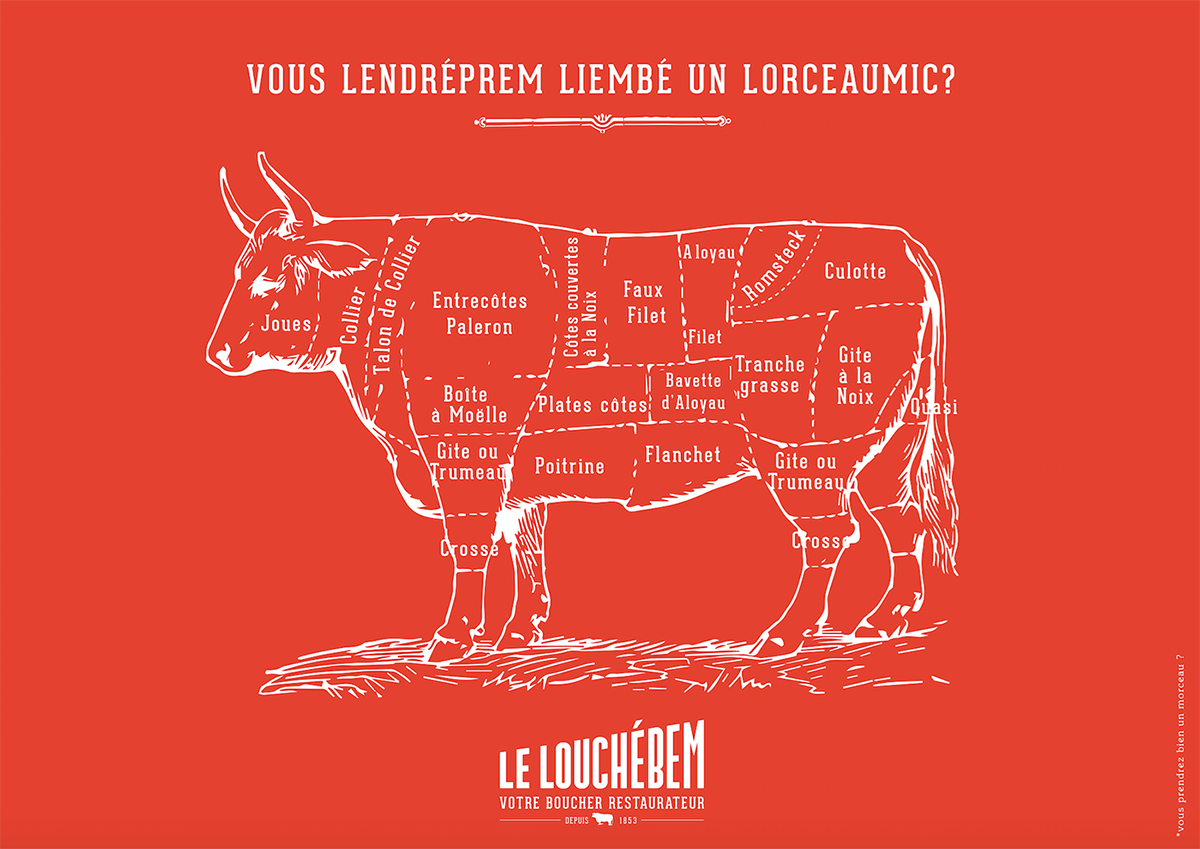 深圳品牌設(shè)計  深圳品牌策劃  Louchebem巴黎牛肉批發(fā)品牌形象設(shè)計  示意圖