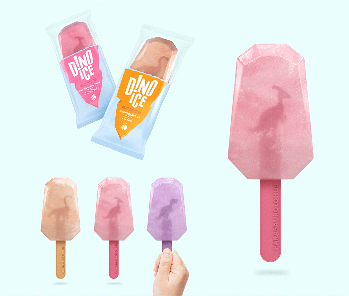 深圳VI設(shè)計  深圳VI策劃  Dino Ice水果冰棍形象設(shè)計  產(chǎn)品展示