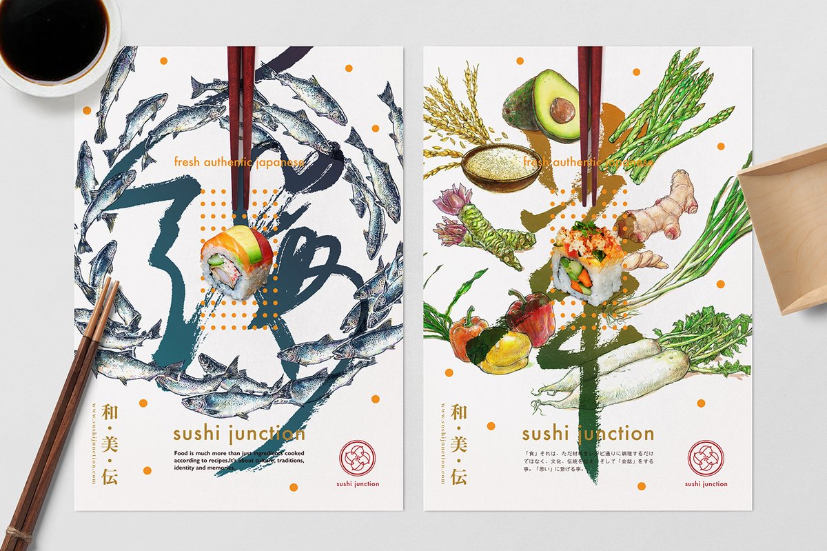 （餐飲）Sushi Junction日本壽司品牌包裝vi設計欣賞，vi設計，包裝vi設計，餐飲品牌vi設計，餐飲vi設計，品牌包裝vi設計，品牌vi設計，vi品牌策劃，深圳vi設計，左右格局
