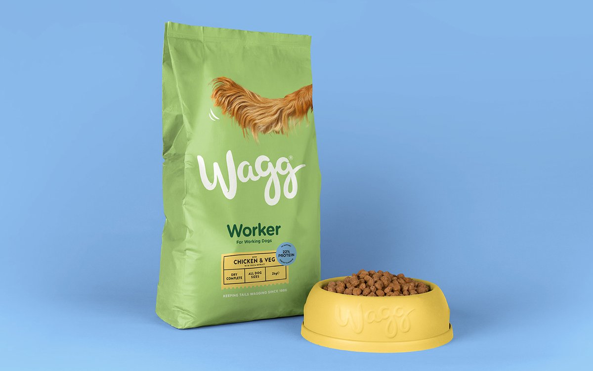 寵物食品 Wagg 品牌標(biāo)識vi設(shè)計及品牌重塑，vi設(shè)計，食品vi設(shè)計，品牌形象設(shè)計，食品品牌vi設(shè)計，標(biāo)識設(shè)計，品牌vi設(shè)計，品牌策劃，深圳vi設(shè)計，左右格局