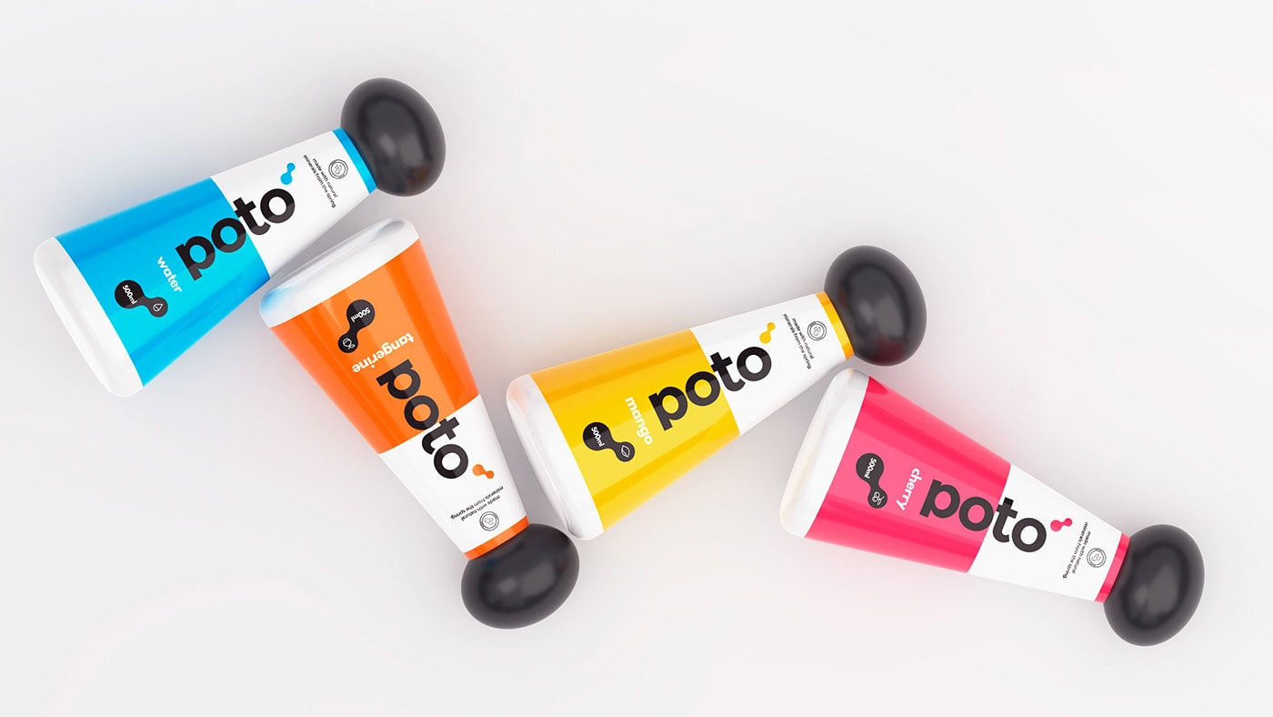 Poto自來水公司品牌VI設計和包裝設計案例，企業VI設計，品牌形象設計，包裝設計，深圳VI設計，左右格局