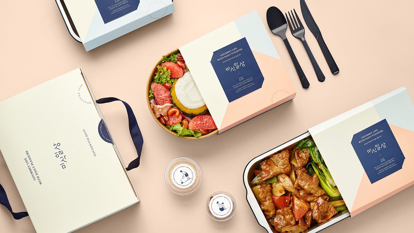韓國知名食品零售企業(yè)VI設計——時尚包裝插圖設計，企業(yè)VI設計，食品VI設計，食品包裝設計，深圳VI設計，左右格局