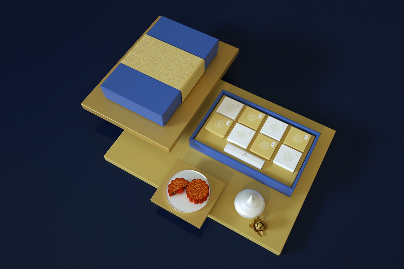 精品越南傳統月餅品牌VI設計——創意插畫包裝設計，食品VI設計，食品包裝設計，深圳VI設計，左右格局